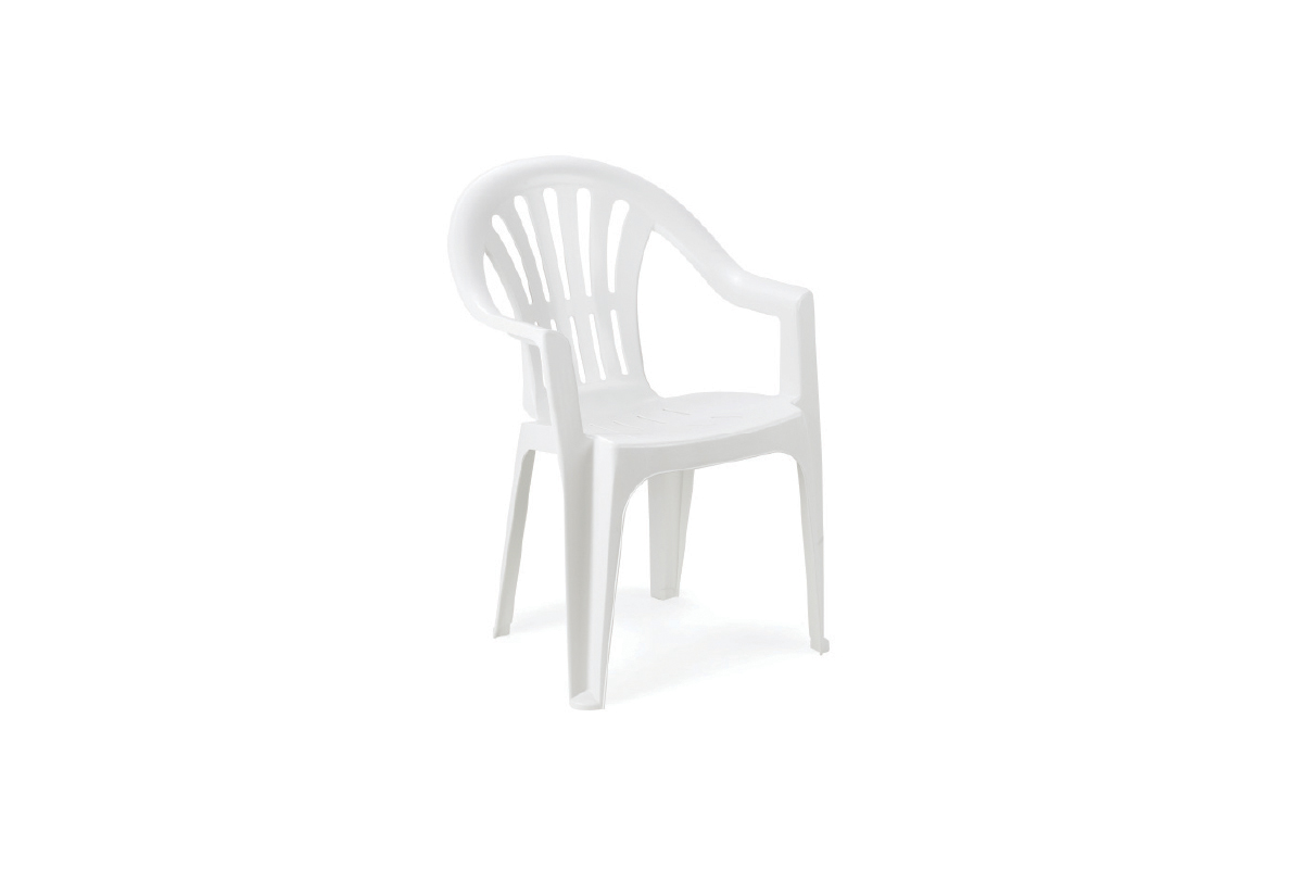 029086 Baštenska stolica plastična Kona bela - Slika 1