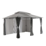 Metalni Gazebo paviljon Belize -  sivi