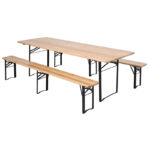 Baštenski set sto + 2 klupe 200 x 80
