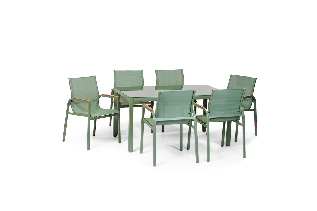 088822 Baštenski set sto + 6 stolica Olive (A+B) - Slika 1